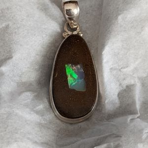 Boulder Opal, 925 Silver Pendant